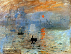 Below is the first painting to receive the label Impressionist. Who was the painter?