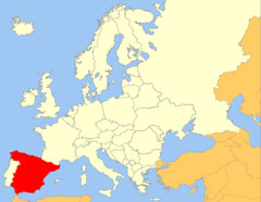 Spain is west of France.