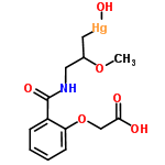 C13H17HgNO6 structure