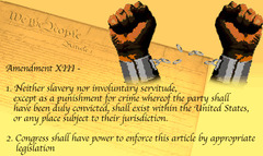13th, 14th and 15th Amendments; Free slaves, equal protection of law; voting rights