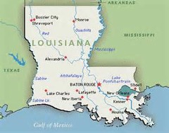 Review the Louisiana map