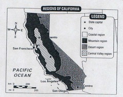 Which city is in California's coastal region?