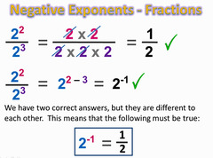 (2-14 & 16) Express a term with a negative exponent as an equivalent term with a positive exponent.