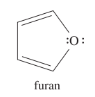 Draw the structure of furan.