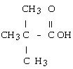 The structural formula of the carboxylic acid produced by the oxidation of 2,2-dimethyl-1-propanol is