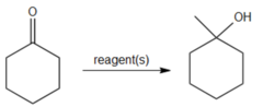 What reagent could you use to convert cyclohexanone to 1-methylcyclohexanol?