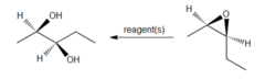 What would you use to convert a cis-epoxide into an (R,R)-2,3-pentanediol