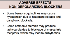 AE of non-depolarizing blockers