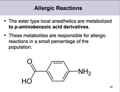 Allergic reactions and local anesthetics