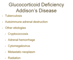 Glucocorticoid deficiency (addisons disease)