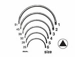 Half circle suture needle