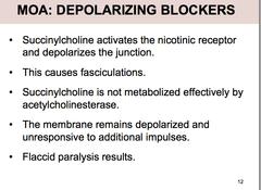 MOA depolarizing blockers