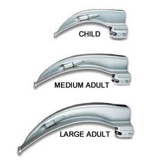 Most adults use which size of MAC blade?