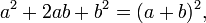 perfect square trinomial (tri = 3, nom = name OR equation with 3 terms)