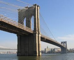27-46A JOHN AUGUSTUS ROEBLING and WASHINGTON ROEBLING, Brooklyn Bridge, Brooklyn, New York, 1867-1883.