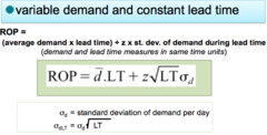 demand is variable and lead time is constant