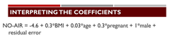 How would you interpret the coefficient on male?