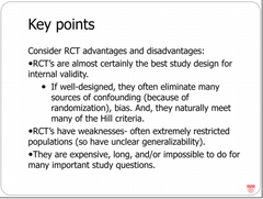 RCT advantages & disadvantages