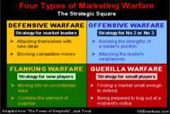 What are the four types of Marketing Warfare?