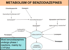 How are most benzodiazepines metabolized