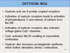 Oxytocin MOA review (start with receptor type)