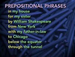 Prepositional phrases