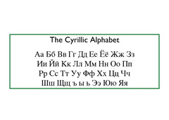 Cyrillic alphabet