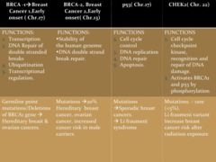 Most common genes implicated in breast carcinoma