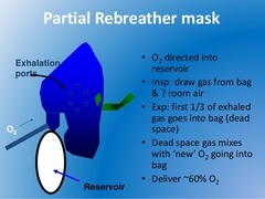 partial re-breather mask FIO2
