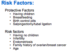 risk factors for ovarian cancer