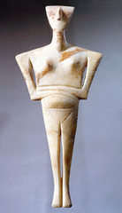 1. Cycladic Figurine, BRONZE AGE AEGEAN marble, National Archaeological Museum, Athens