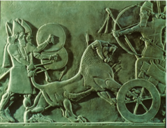 Lion Hunt, NW Palace, IRON AGE NEAR EASTERN, from Nimrod, Iraq, (British Museum)