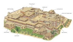 Reconstruction of Knossos (plan) Palace, BRONZE AGE AEGEAN, Crete