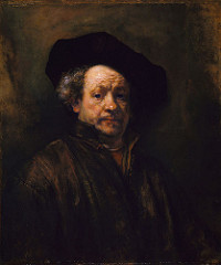 Rembrandt -Later self portrait -Life experience visible in face