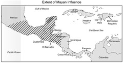 The Mayan culture spread throughout a large section of Central America.