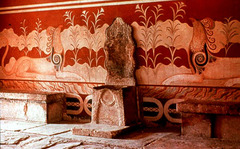 Throne room, Palace of Knossos, BRONZE AGE AEGEAN, Crete