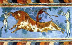 Toreador Fresco, Palace of Knossos, BRONZE AGE AEGEAN, Crete