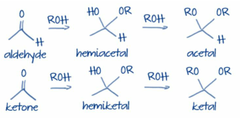 Hemiacetals vs. Hemiketals