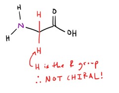 What is the only amino acid that is NOT CHIRAL?